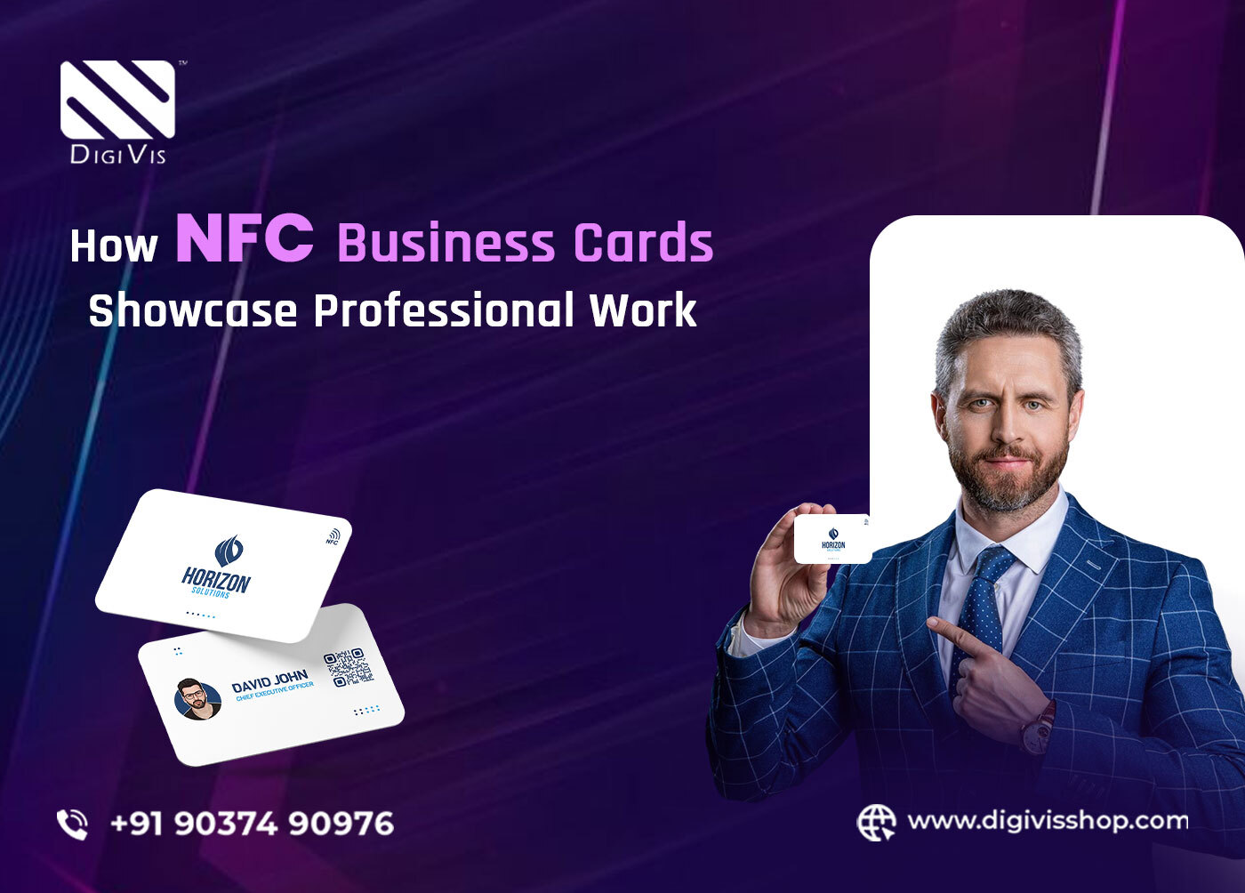 Professional sharing portfolio via personalised NFC business card