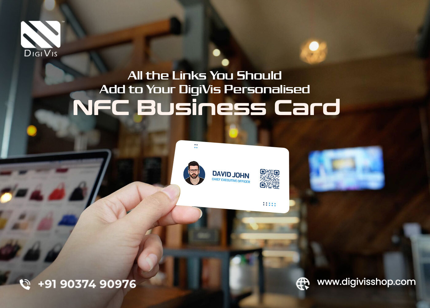 Professional Personalised NFC Business Card by DigiVis in Kerala