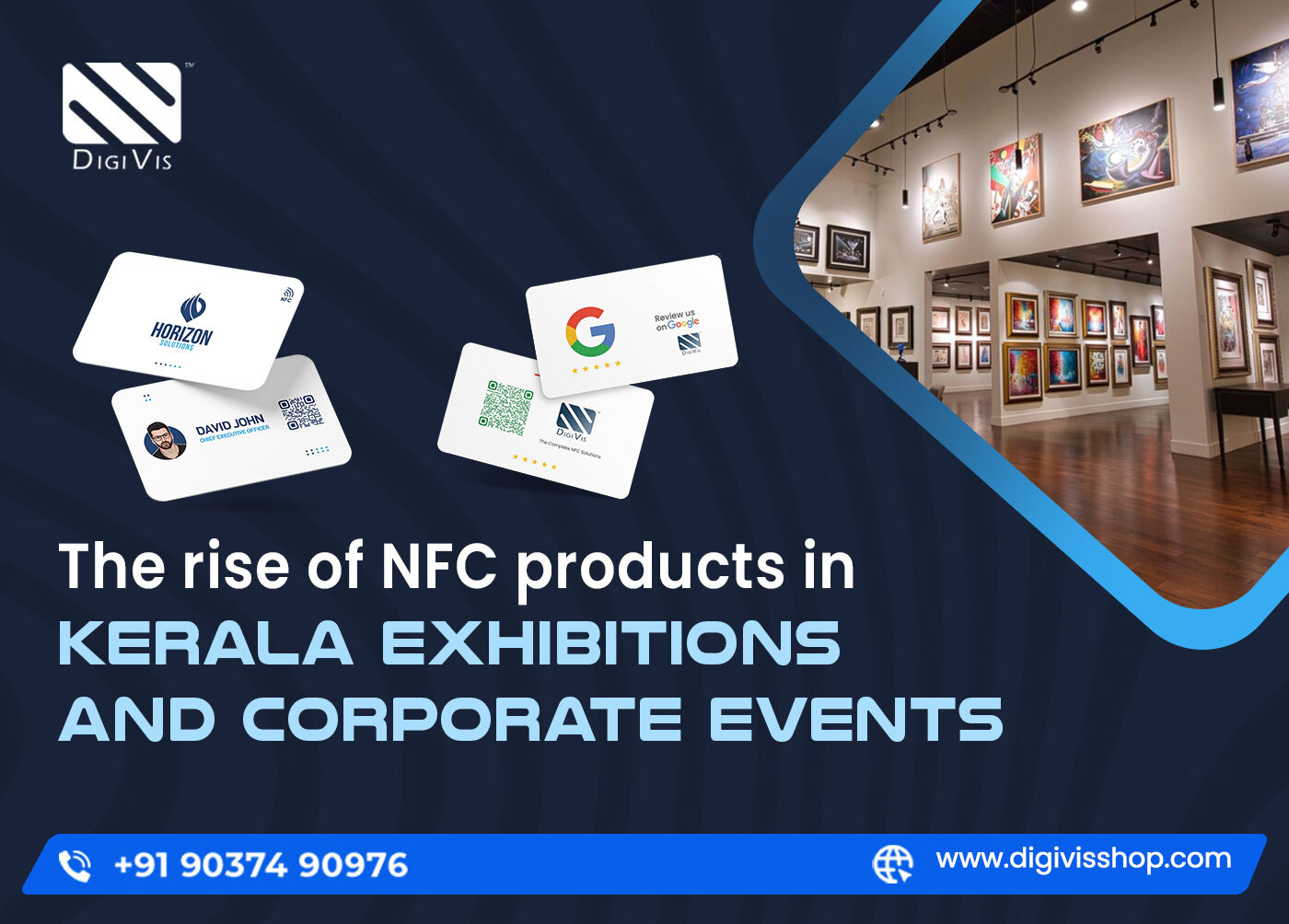 NFC products being used at a corporate exhibition in Kerala for smart networking and engagement